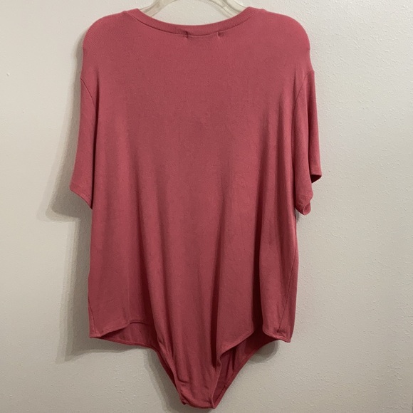 EC Glitzy Girlz Sweetly Simple One Piece Rayon Body Suit in Blush Plus Size 3X - Picture 3 of 9